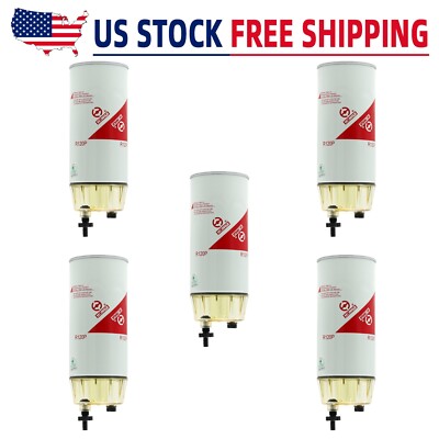 5*30 Micron Diesel Fuel Filter Water Seperator Hand Primer Pump 3/8 NPT R120P