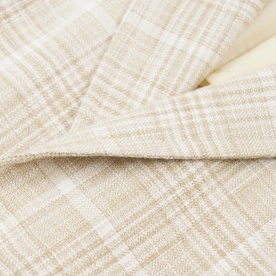 Isaia Slim-Fit Tan Woven Check Cotton-Silk Sport Coat 38R (Eu 48) NWT - Imagem 3 de 4