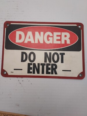 WARNING DO NOT ENTER Aluminum 8 x 12 Metal Novelty Danger Sign | eBay
