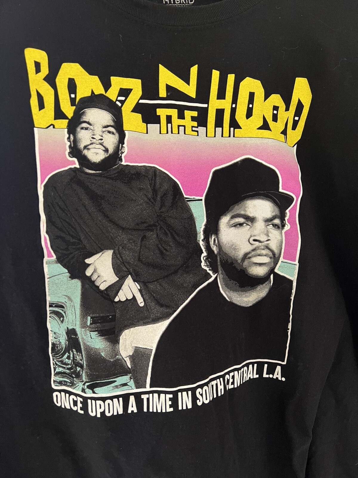 Ice Cube Mens Black "Boyz N The Hood” T Shirt Long Sl… Gem