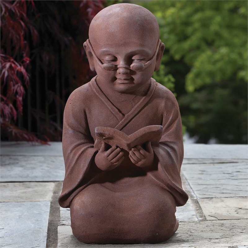 Alfresco Home Reading Buddha Garden Statue eBay
