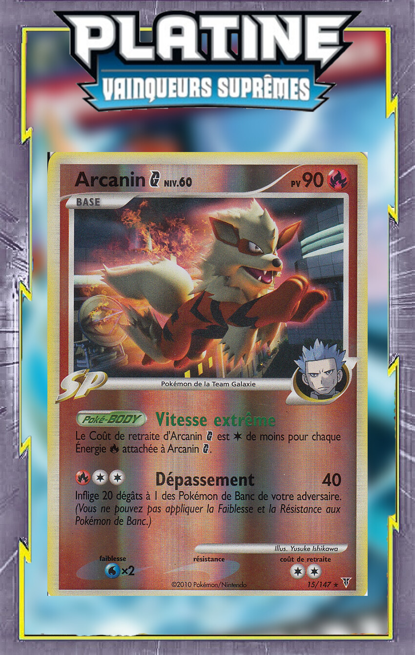 Arcanin G Reverse- Platine:Vainqueurs Suprêmes - 15/147- Carte Pokémon ...