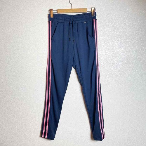 Lorna Jane Navy Blue Pink Side Stripe 