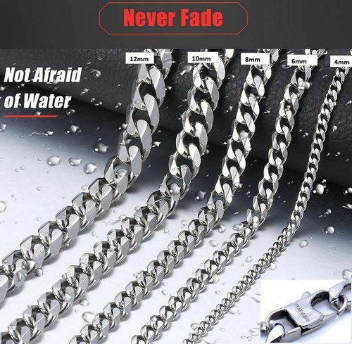 Stainless Steel 12mm Miami Cuban Link 