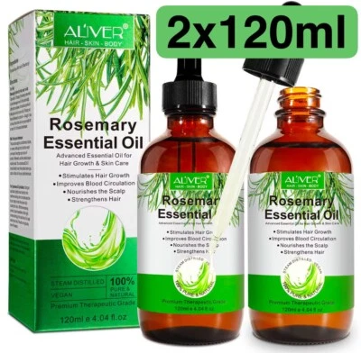 ESSENTIAL Rosemary Oil for Hair Growth, Eyebrow Eyelash Growth Skin Care 100% Pure Natural