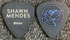 SHAWN MENDES Guitar Pick Black Rose Tour .60mm Picks Pic Plectrum