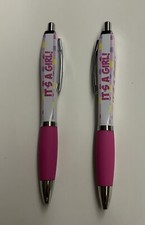 New 2 "It's A Girl" Pink Pens
