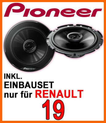 Pioneer Lautsprecher für Renault R19 240W Tür vorne BOXEN 16cm EINBAUSET Auto