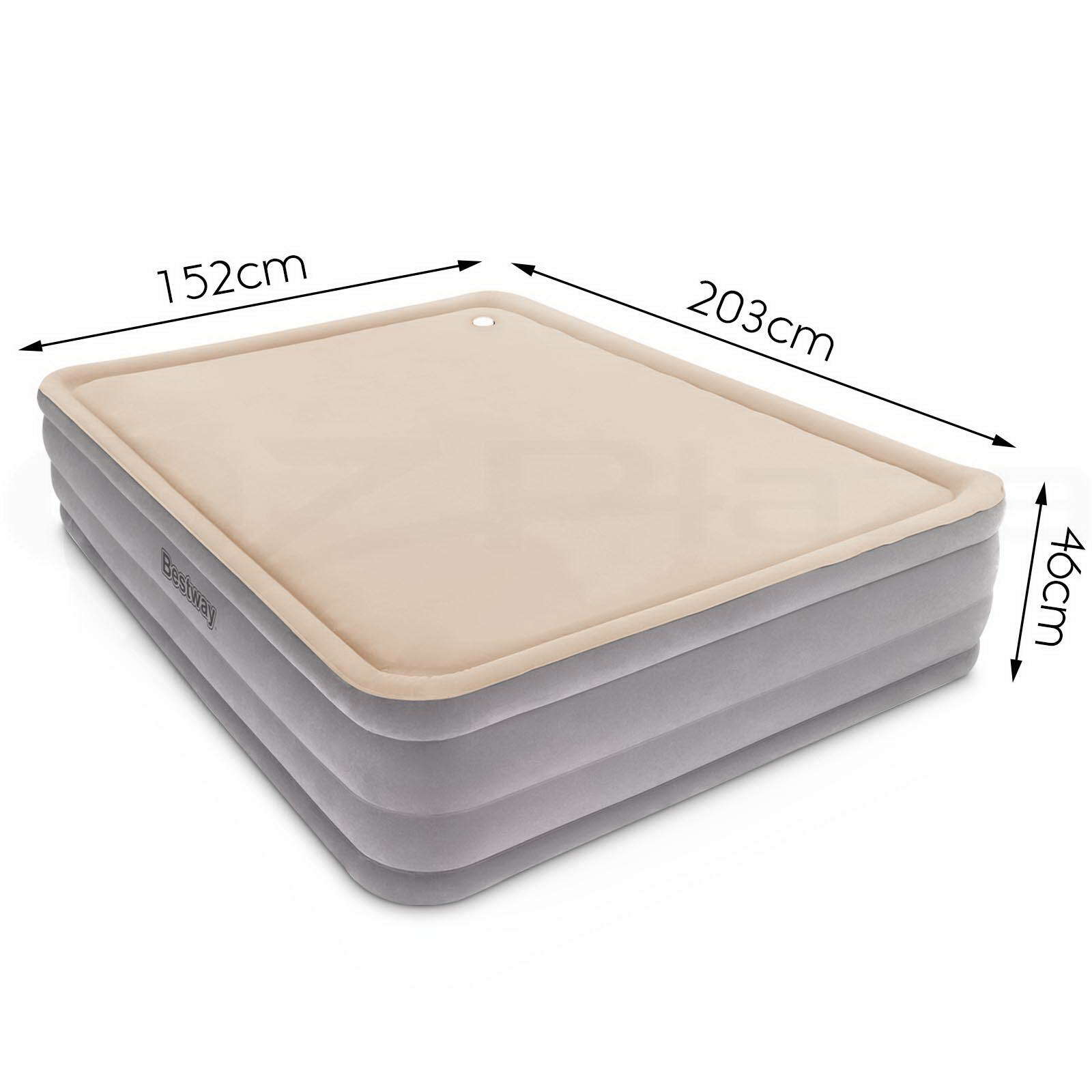 Bestway Luxury Air Bed Queen Size Inflatable Mattress Builtin Pump