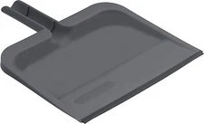Superio Heavy Duty Clip-On Dustpan with Rubber Lip, 10" wide Dustpan, Grey