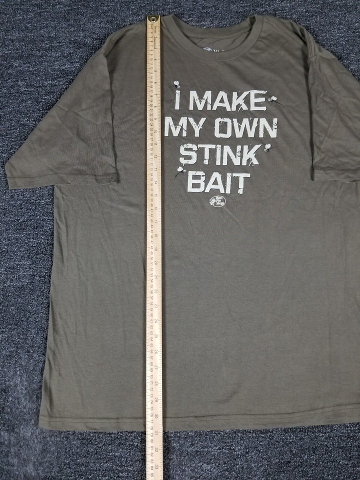 Bass Pro Shirt Mens XL Brown I Make My Own Stink Bait Fishing Outdoor