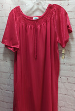 The Coffee Club women 20W vintage USA NWT K Mart nightgown house dress dark pink