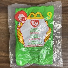 Teenie Beanie Babies Baby 1999 McDonalds Happy Meal Toy NIP 9 Claude the Crab