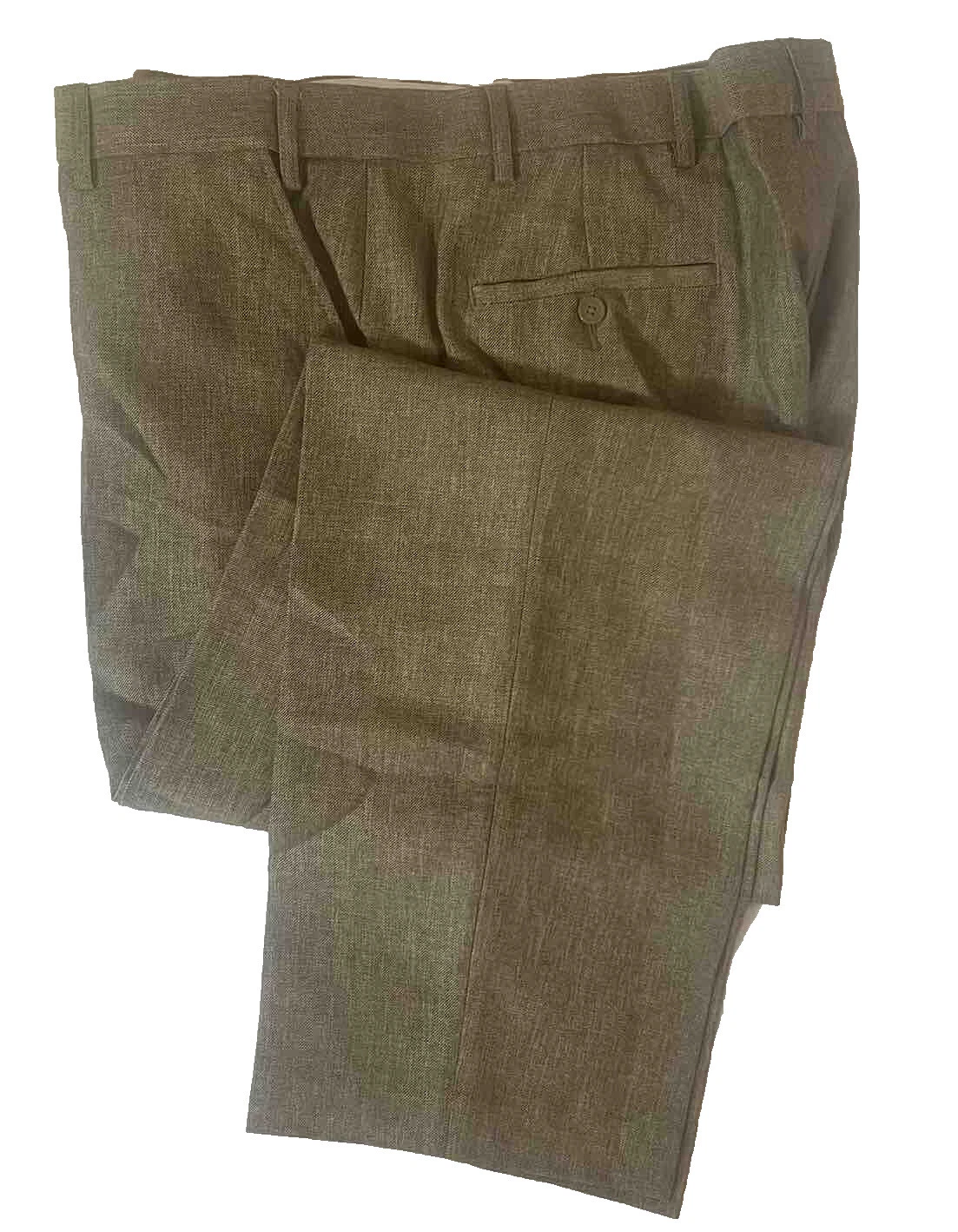 Men’s Dress Pants Adjustable Polyester Camel Size 42 XL