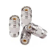 4PCS UHF Female to Female SO239 RF Coaxial Adapter for CB Ham Radio Antenna