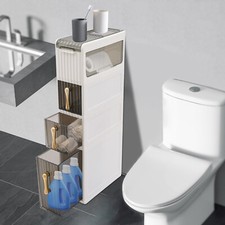 Toilet Paper Holder Organizer Bathroom Storage Cabinet Bathroom Floor Cabinet PP