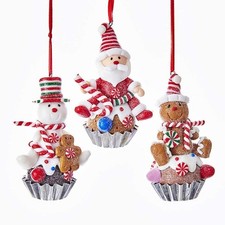 Kurt S. Adler Claydough Christmas Tree Ornaments Holiday Decoration Gingerbre...