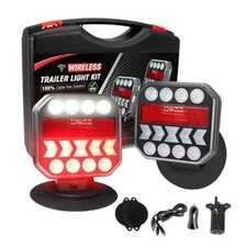 Wireless Trailer Lights 110  Rotatable, Magnetic LED Tail Black with Reflector