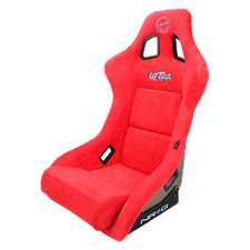 Ultra Series Red Fiberglass Full Bucket Alcantara Racing Seat Large Ultra Series Red Fiberglass Full Bucket Alcantara Racing Seat Large