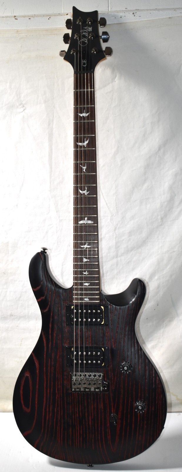 PRS SE Swamp Ash Sandblasted CE 24 Ltd. Ed. Guitar Sandblasted Red w/ Soft Case