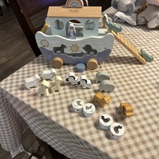 Wooden Noah's Ark Toy By Joyreal Complete