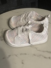 Toddler Girls Pink, White Rainbow Roxy Bayshore Tennis Shoes, 6 Excellent