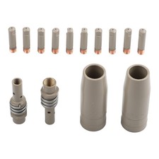 14PCS Set for Mig Welder Tips Nozzles and Contact Holders Coated for 15AK