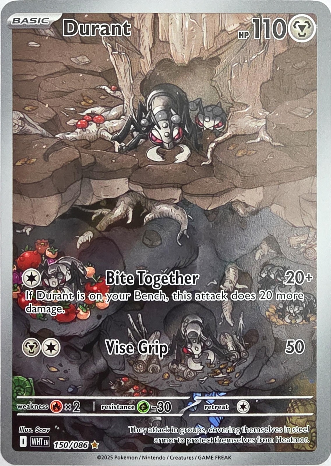 Durant - 150/086 - Pokemon White Flare Illustration Rare NM