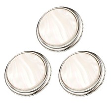 3Piece Trumpet Valve Caps and Finger Buttons, Durable Zinc Alloy, Easy Install