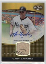 2011 Topps Triple Threads Unity Relic Gold 3/25 Gaby Sanchez #TTUAR-43 Auto 1u6