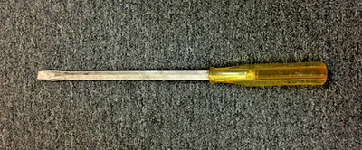 17'' Flat Head Screwdriver Heavy Duty Square Shank, 1/2'' WORKING EDGGE, VINTAGE