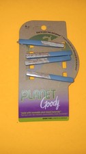 Goody Bobby Pins Womens 4 ct Blue Woodgrain Plant Based SlideProof Renewable