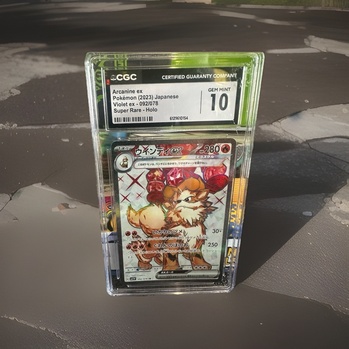 Arcanine ex Pokémon (2023) Japanese Violet Ex 092/078 CGC 10 Super