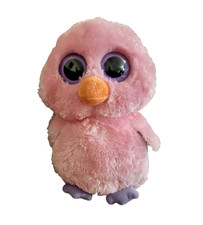 TY Beanie Boos - POSY the Pink Chick Duck 9" Easter 2011 Retired Purple Eyes