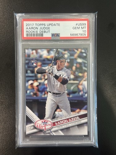 2017 TOPPS UPDATE AARON JUDGE #US99 ROOKIE DEBUT PSA 10