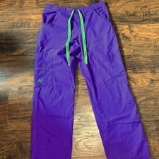 Crocs Medical Apparel Womens Purple and Green Scrubs Size Small