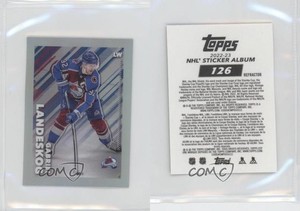 2022-23 Topps Chrome NHL Sticker Collection Refractor /99 Gabriel Landeskog #126