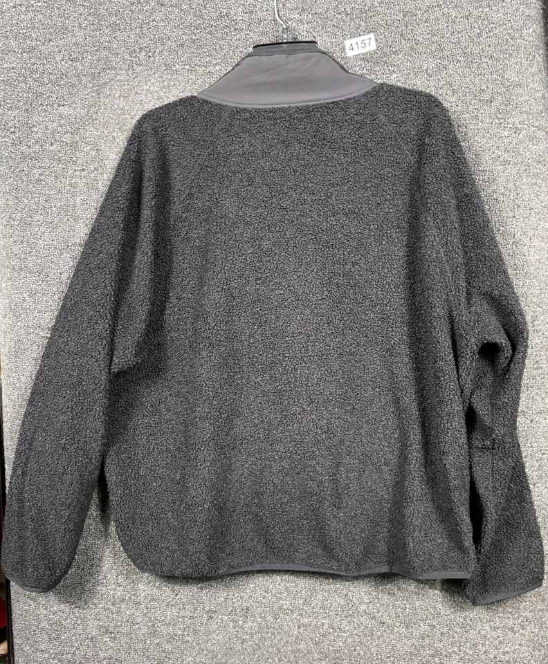 Pink by Victoria's Secret Sherpa Jacket Womens XL Black Snap Front Lightweight  - Image 2 of 4