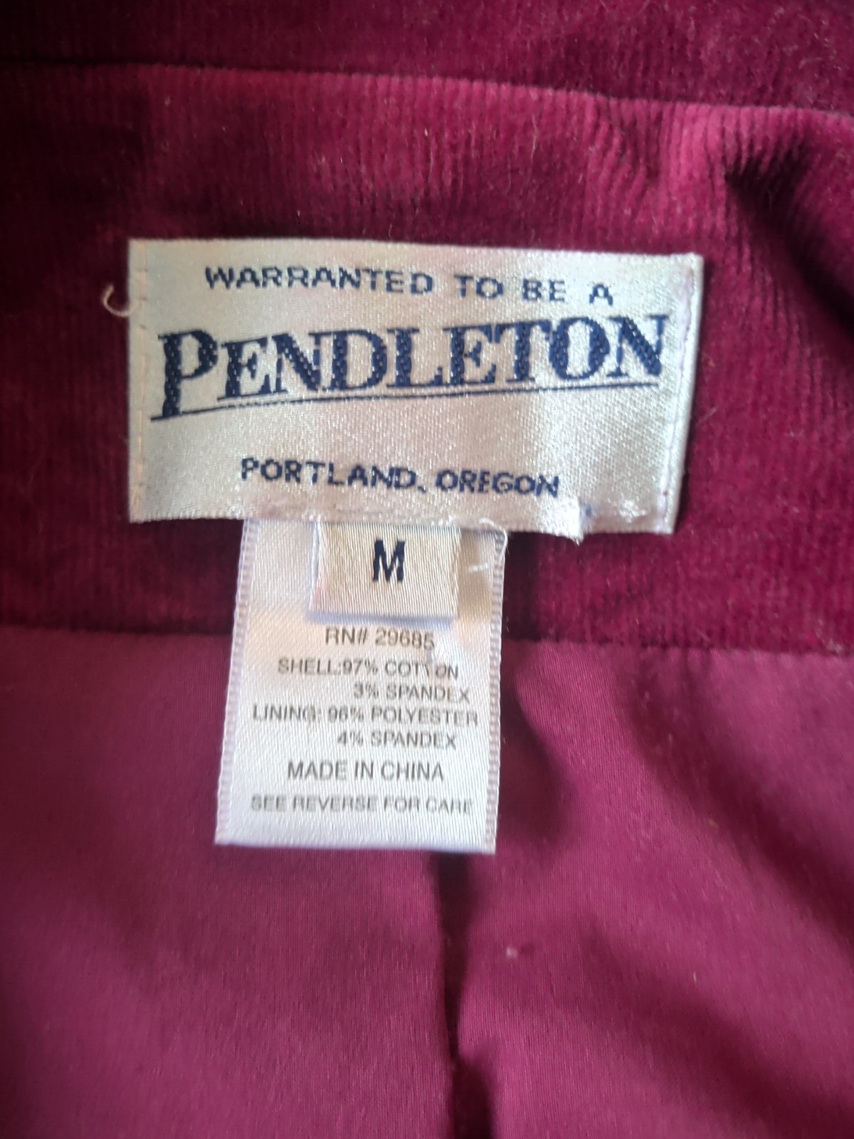 Pendleton Women's Jacket, Size Medium, Color Red - image 4