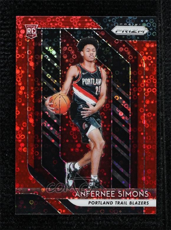 2018-19 Panini Prizm Fast Break Red Prizm 67/125 Anfernee Simons #61 02ez