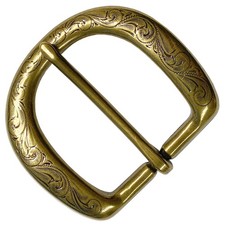 P3984 Western Floral Engraved Belt Buckle Fits 1.5" 38mm Wide Strap 1.5"
