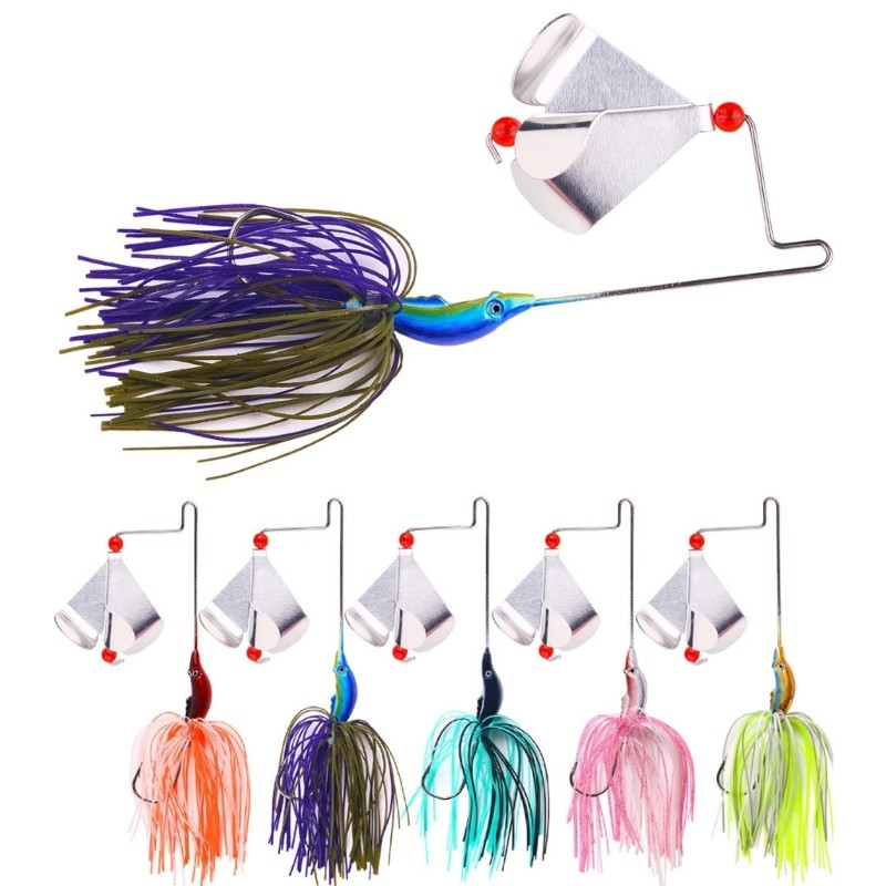 5pcs Buzzbait Lures Spinner Baits Swim Jigs Fishing Lure for Trout Salmon - Image 5