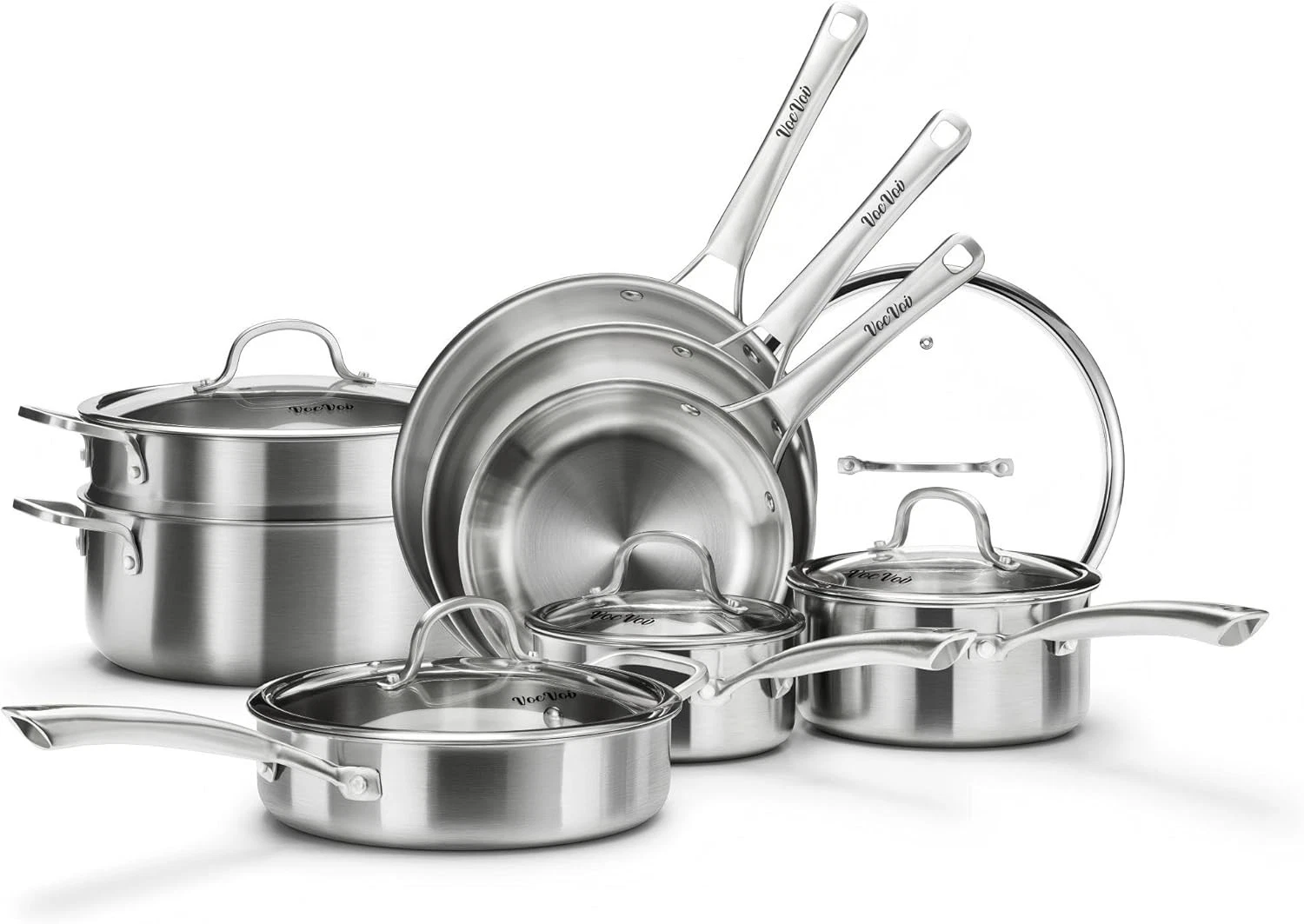 13 Piece Tri Ply Stainless Steel Induction Cookware Set
