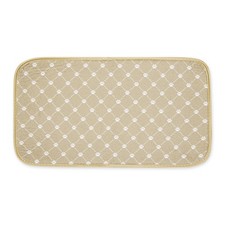 Bone Dry Machine Washable, Ultra Absorbent Pet Mat, 10x18, Taupe Trellis Print