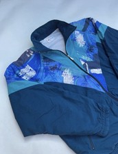 Giacca da pista vintage multicolore con cerniera media