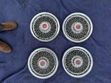 Single Set Of 4 Vintage Pontiac 16 Wire Wheel Covers