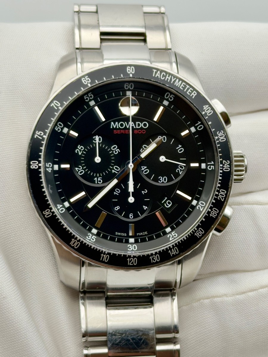 メル子 Movado Series 800 Chronograph Mens 42mm 2600094 | eBay