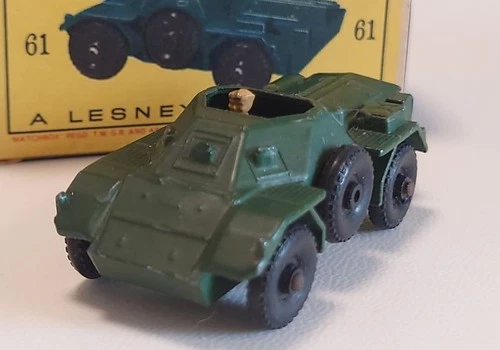 MATCHBOX Army Scout Car No 61 Vintage Diecast Plastic Toy Collectible