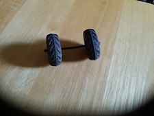 Vintage Solid Rubber Tires With Axel For Parts