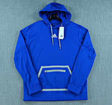 Adidas Hoodie Men's M Royal Blue Team Drawstring Hooded Sweatshirt Pullover NWT